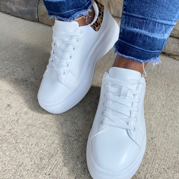 Leopard Platform Sneakers - Picture 2 of 3